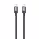 Кабел за данни DeTech DE-C67C, 60W, Type-C - Type-C, PD, 1.0m, Черен - 40551