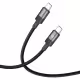 Кабел за данни DeTech DE-C67C, 60W, Type-C - Type-C, PD, 1.0m, Черен - 40551