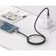 Кабел за данни DeTech DE-C68C, 60W, Type-C - Type-C, PD, 1.0m, Черен - 40552