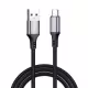 Кабел за данни DeTech DE-C68UC, 2.4A, Type-C, 1.0m, Черен - 40553