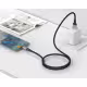 Кабел за данни DeTech DE-C68UC, 2.4A, Type-C, 1.0m, Черен - 40553