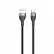 Кабел за данни DeTech DE-C69UC, 2.4A, Type-C, 1.0m, Черен - 40555