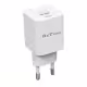 Мрежово зарядно устройство DeTech DE-60, 20W, 1 x Type-C F, 1 x USB F, PD, QC, Бял - 40543