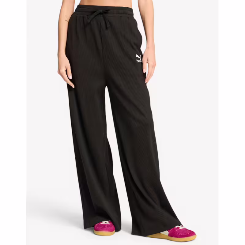 PUMA Classiscs Ribbed Pants Black