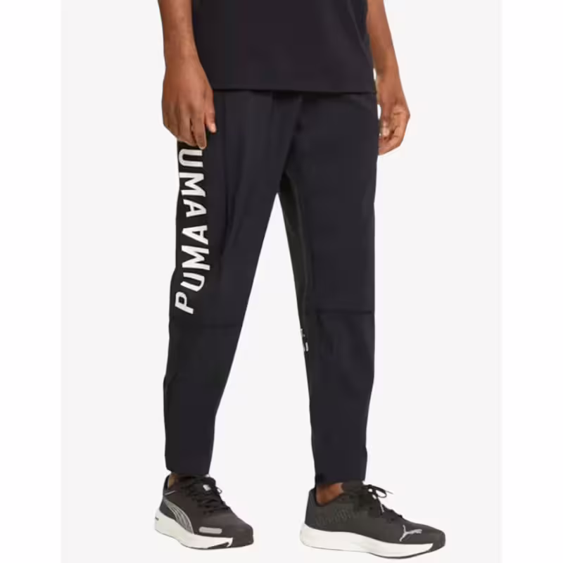 PUMA Logo Woven Mens Training Joggers Black