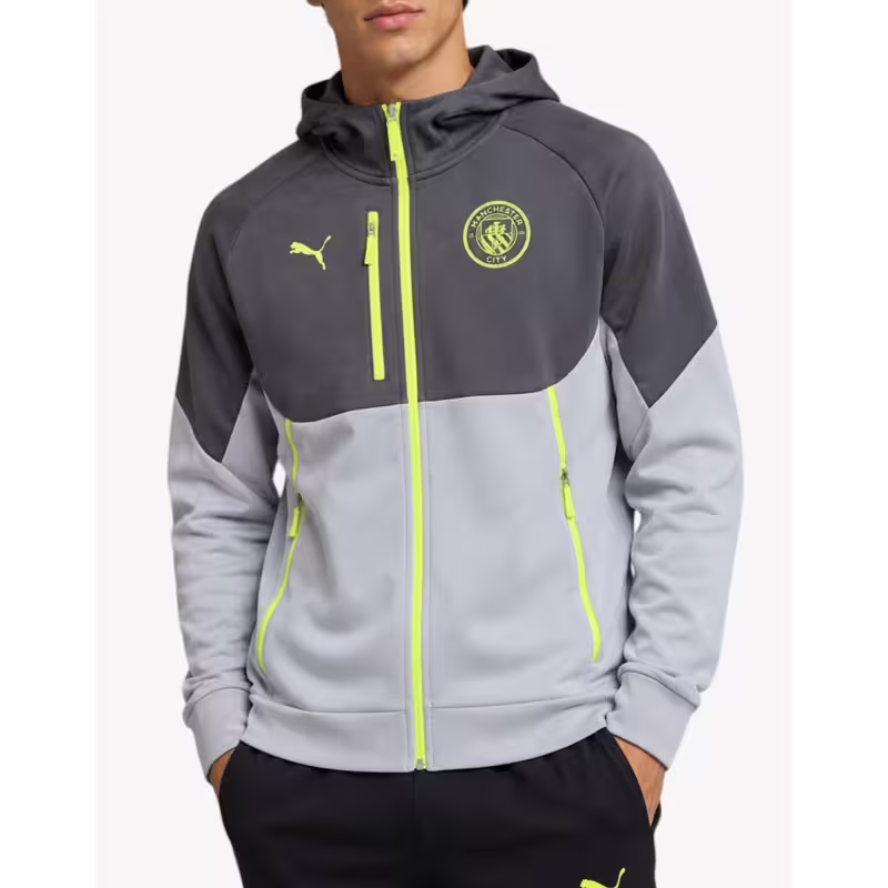 PUMA x Manchester City Tech Hooded Jacket Gray