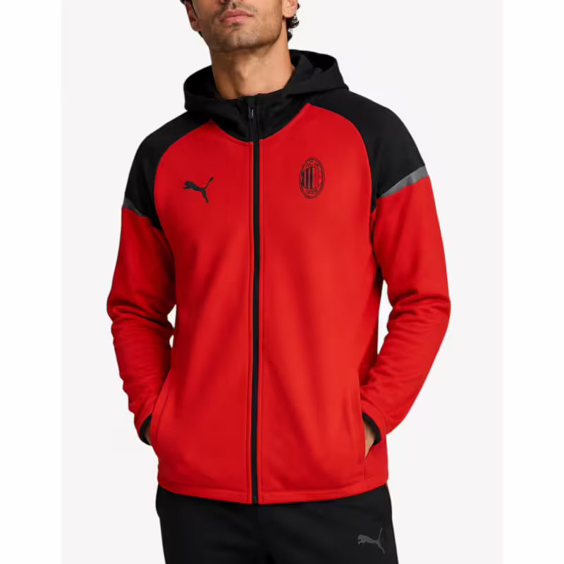 PUMA x AC Milan Casuals Hooded Jacket Red