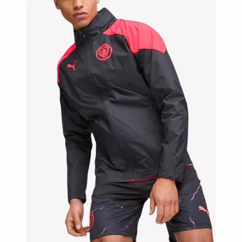 PUMA x Manchester City FC Training All Weather Jacket Black/Pink