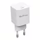 Мрежово зарядно устройство DeTech DE-61, 20W, 1 x Type-C F, PD, Бял - 40545