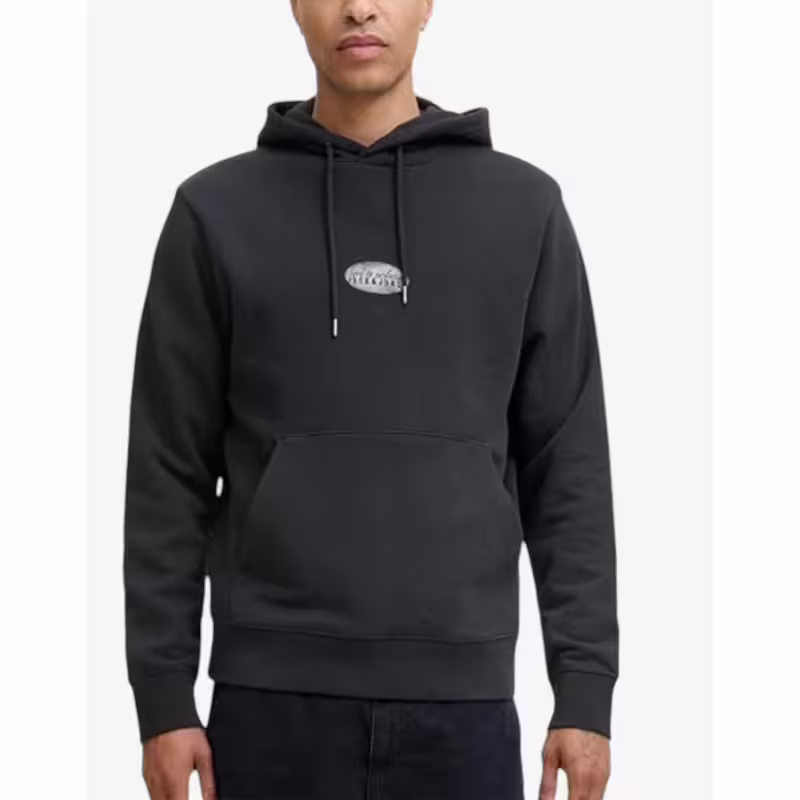 JACK&JONES Jjedetroit Sweat Hood Styd AW25 Black