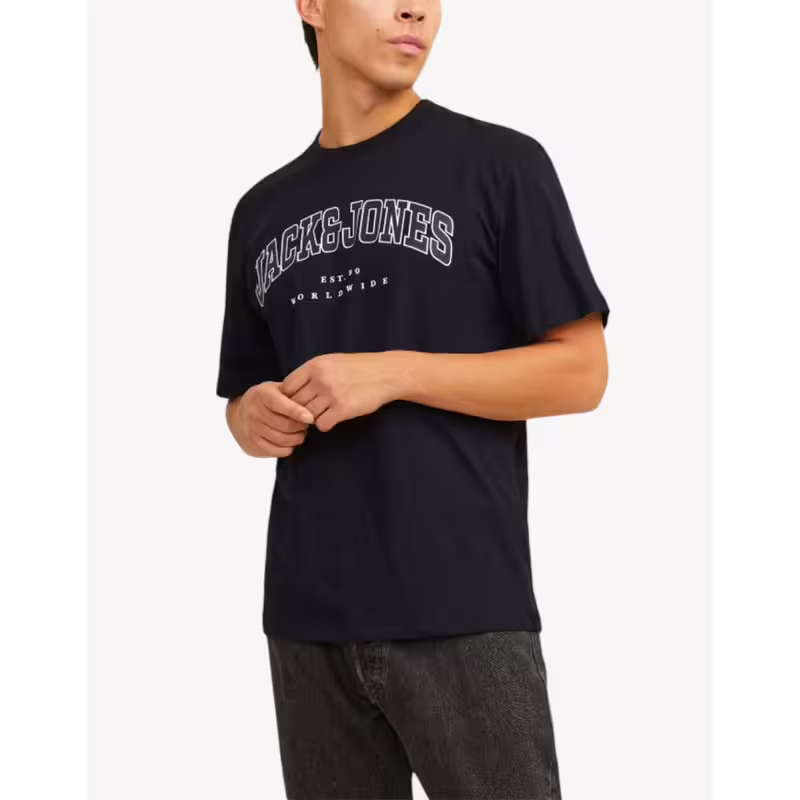 JACK&JONES Jjecaleb Varsity Tee SS O-Neck Noos Black
