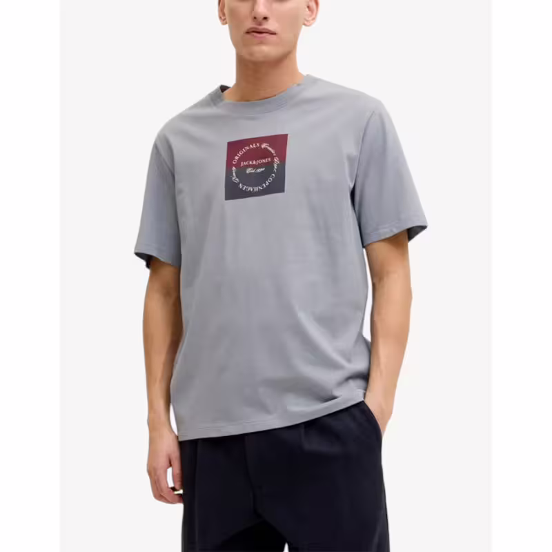 JACK&JONES Jorcatskills Square Branding Tee SSCN LN Blue