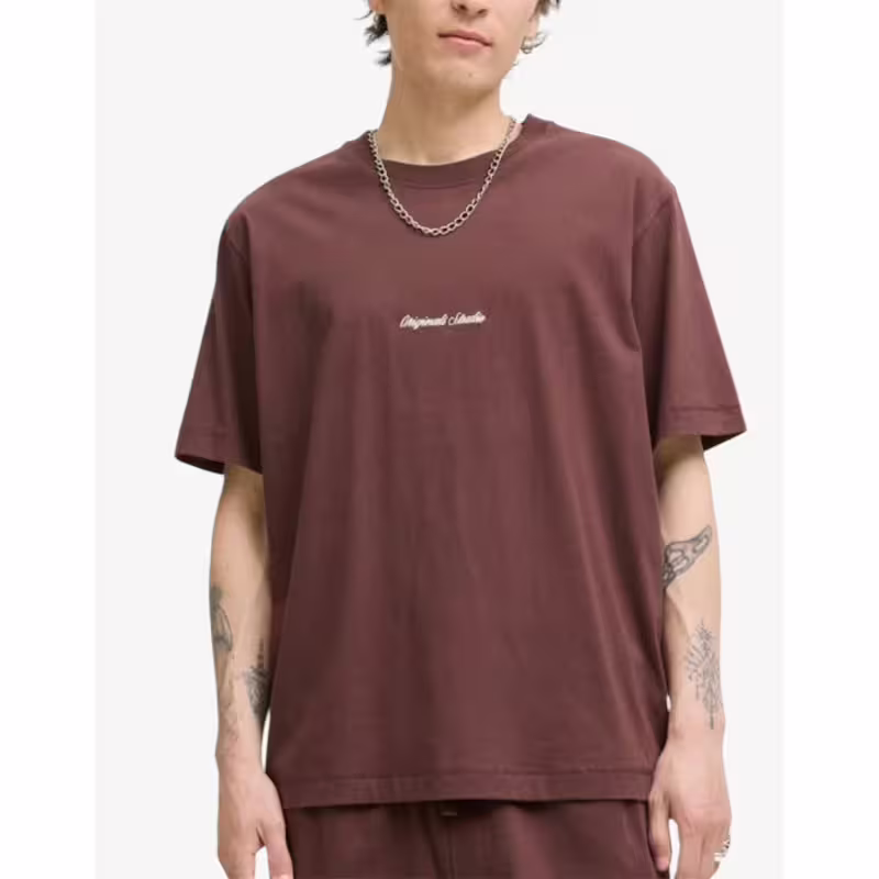 JACK&JONES Jornorrebro EMB Tee SS Crew Neck Noos Red