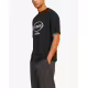 JACK&JONES Jcolido Aop Front Print Tee SS Crew Neck Black