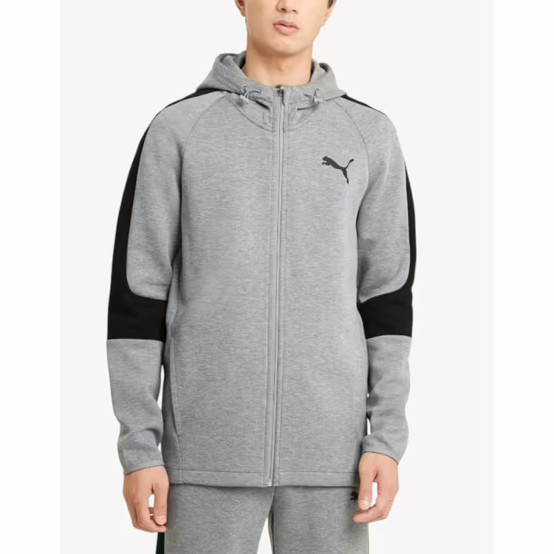 PUMA Evostripe Full Zip Hoodie Jr Gray/Black