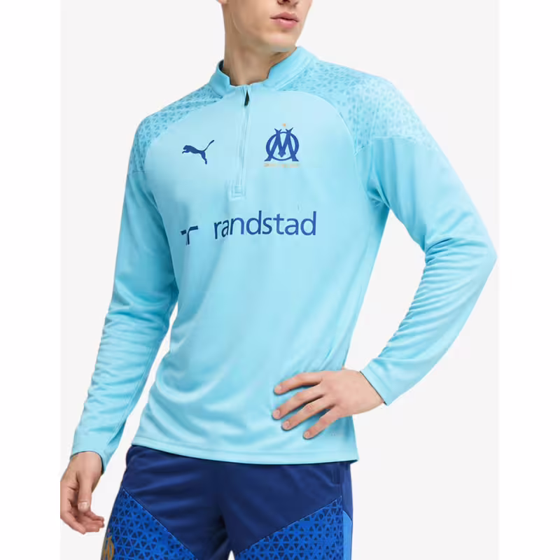 PUMA x Olympic of Marseille Training 1/4 Zip Top Pro Blue