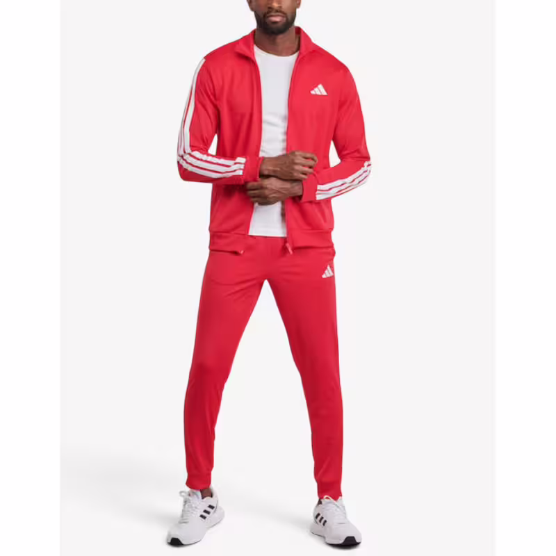 ADIDAS Basic 3-stripes Trefoil Track Suit Red/White