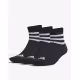 ADIDAS 3 Packs Cushioned Sportswear 3-Stripes Black