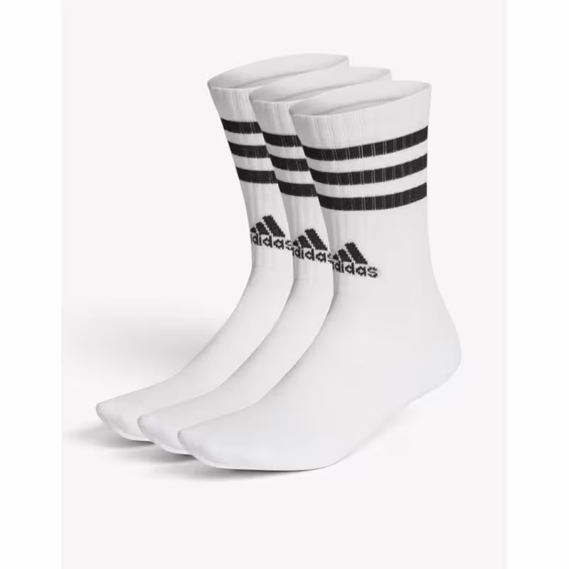 ADIDAS 3 Packs Cushioned Sportswear 3-Stripes White