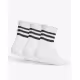 ADIDAS 3 Packs 3-Stripes Cushioned Sportswear Mid White