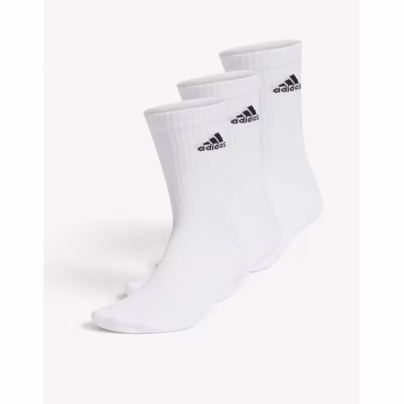 ADIDAS 3 Packs Cushioned Crew White
