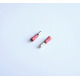 Кабелен конус мъжки с изолация червен Ф4mm/1,5mm2