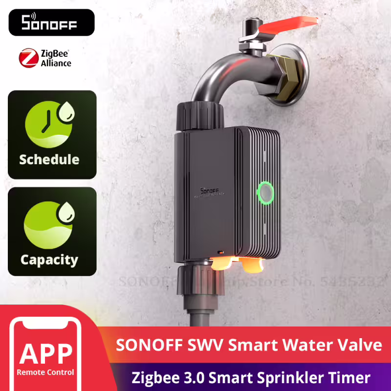 SONOFF SWV-BSP Zigbee 3.0 Смарт Кран за Напояване IP55 (Стандарт за Европа)