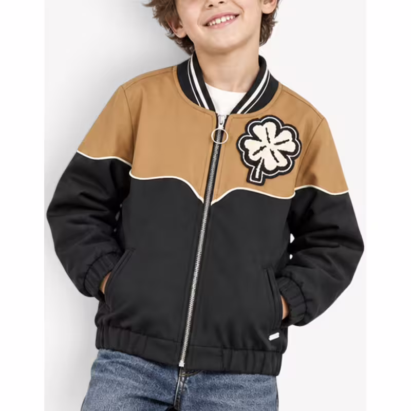SCOTCH&SODA х Elvis Capsule Colour Block Bomber Jacket Black/Brown