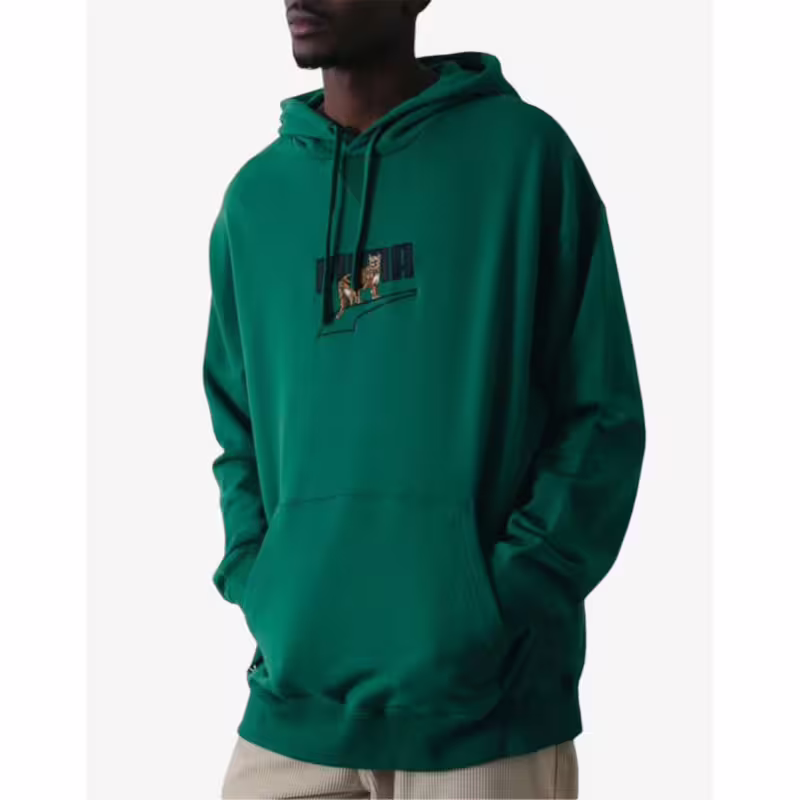 PUMA Downtown Graphic Hoodie Training Green