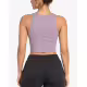 PUMA Classics Ribbed Crop Top Violet