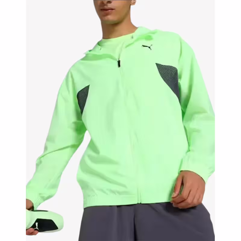 PUMA Fit Woven Full-Zip Training Jacket Green