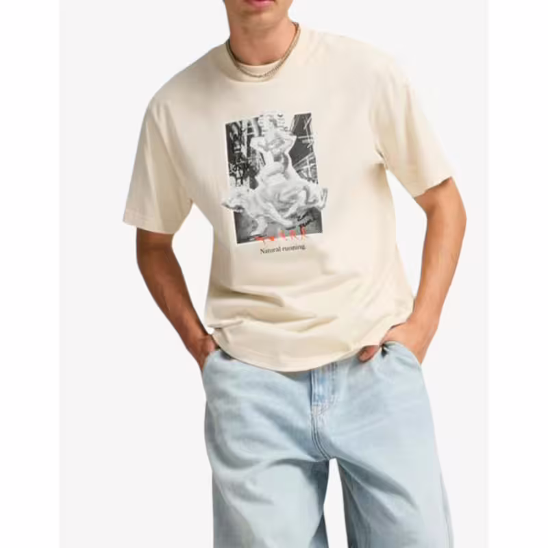 PUMA Club De Course Graphic Tee Beige