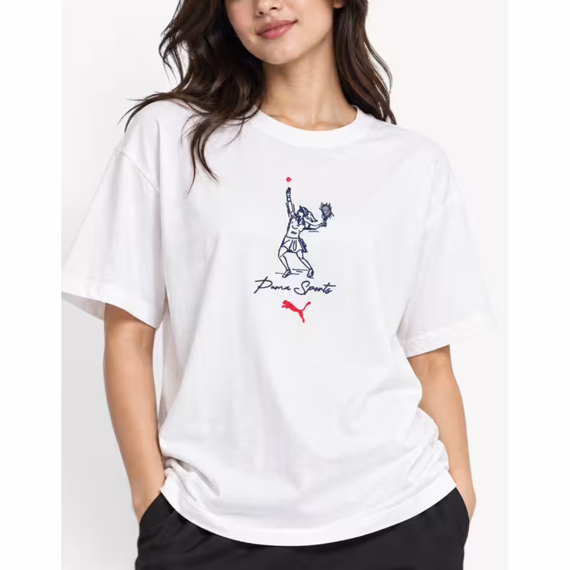 PUMA Team Relaxed Tee White