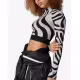 ADIDAS x Stella McCartney Seamless Wolford Crop Top Black/White