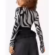 ADIDAS x Stella McCartney Seamless Wolford Crop Top Black/White