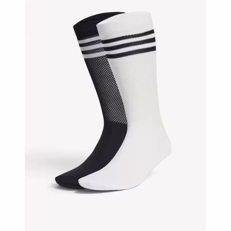 ADIDAS Textured Crew Socks 2 Pairs Black/White