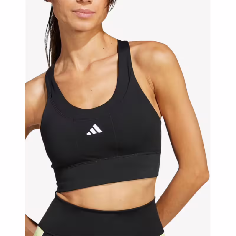 ADIDAS Run Pocket Medium Support Bra Black