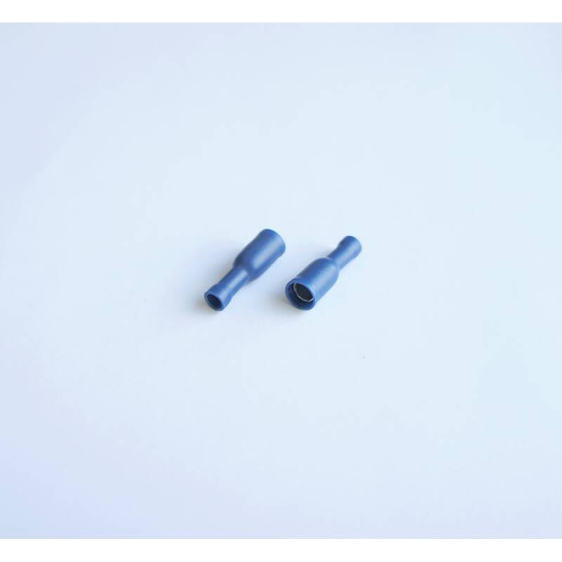 Кабелен конус женски с изолация син Ф5mm/2,5mm2
