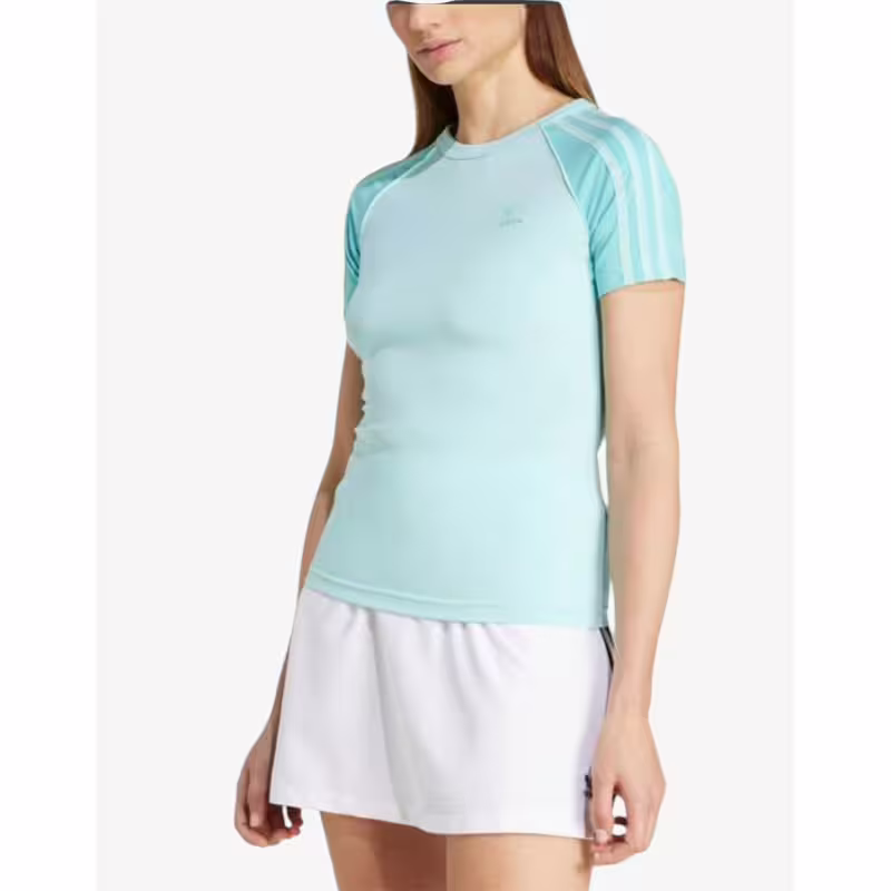 ADIDAS Adicolor 3-Stripes Raglan Slim Tee Blue