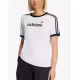 ADIDAS Originals Linear Logo 3-Stripes Tee In Cloud White