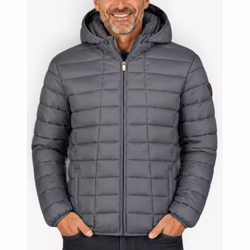GEOGRAPHICAL NORWAY Aipter Puffer Hoodie Jacket Grey