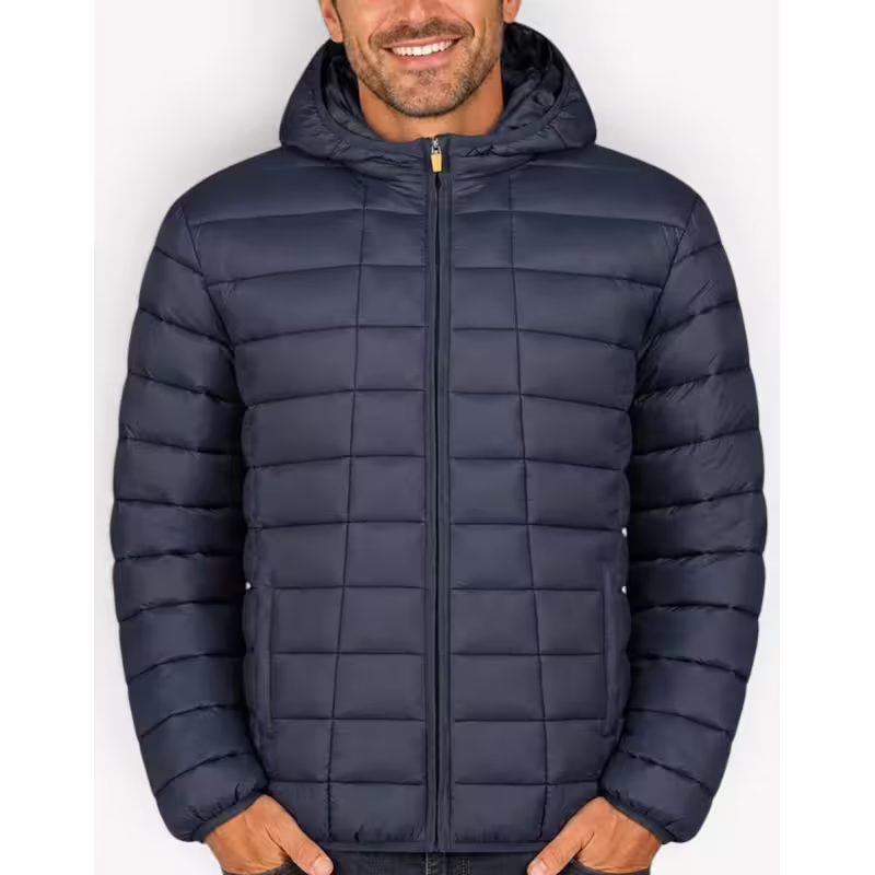 GEOGRAPHICAL NORWAY Aipter Puffer Hoodie Jacket Navy