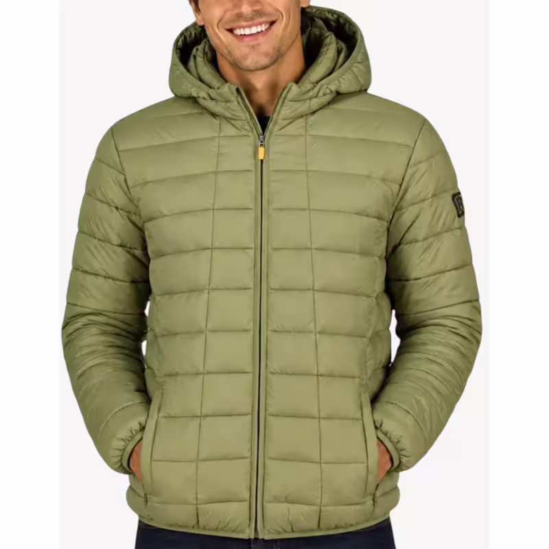 GEOGRAPHICAL NORWAY Aipter Puffer Hoodie Jacket Olive