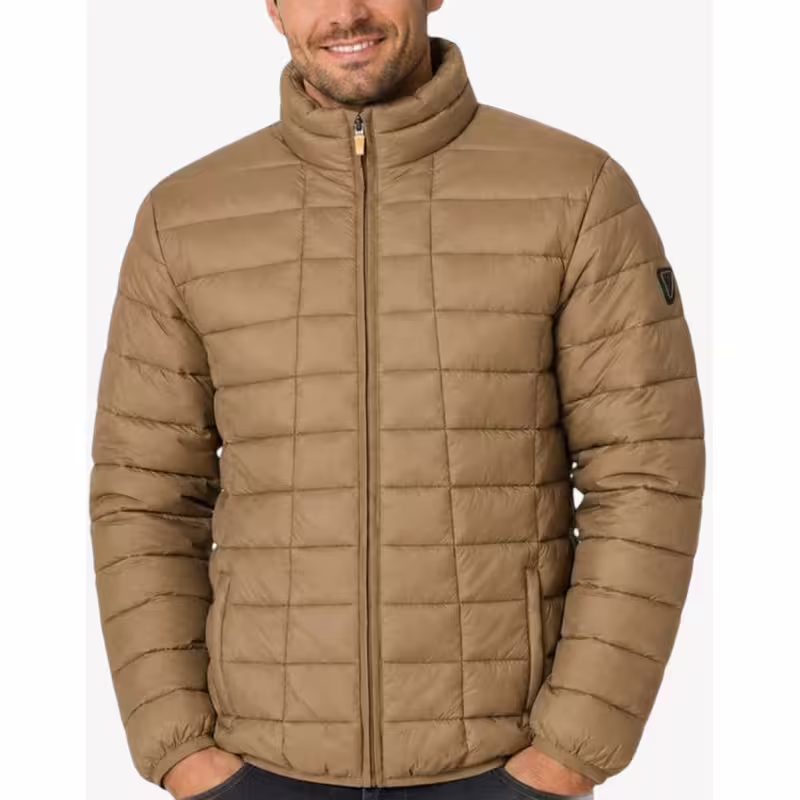 GEOGRAPHICAL NORWAY Aipter Puffer Hoodie Jacket Taupe