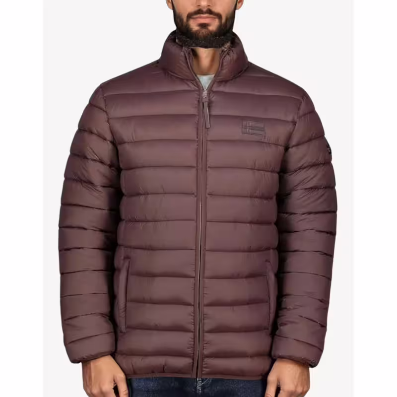 GEOGRAPHICAL NORWAY Amichoko Puffer Hoodie Jacket Brown