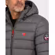 GEOGRAPHICAL NORWAY Amigo Puffer Hoodie Jacket Grey