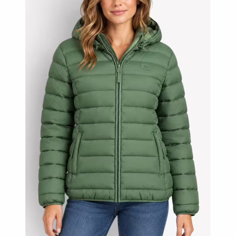 GEOGRAPHICAL NORWAY Atichoko Puffer Hoodie Jacket Green