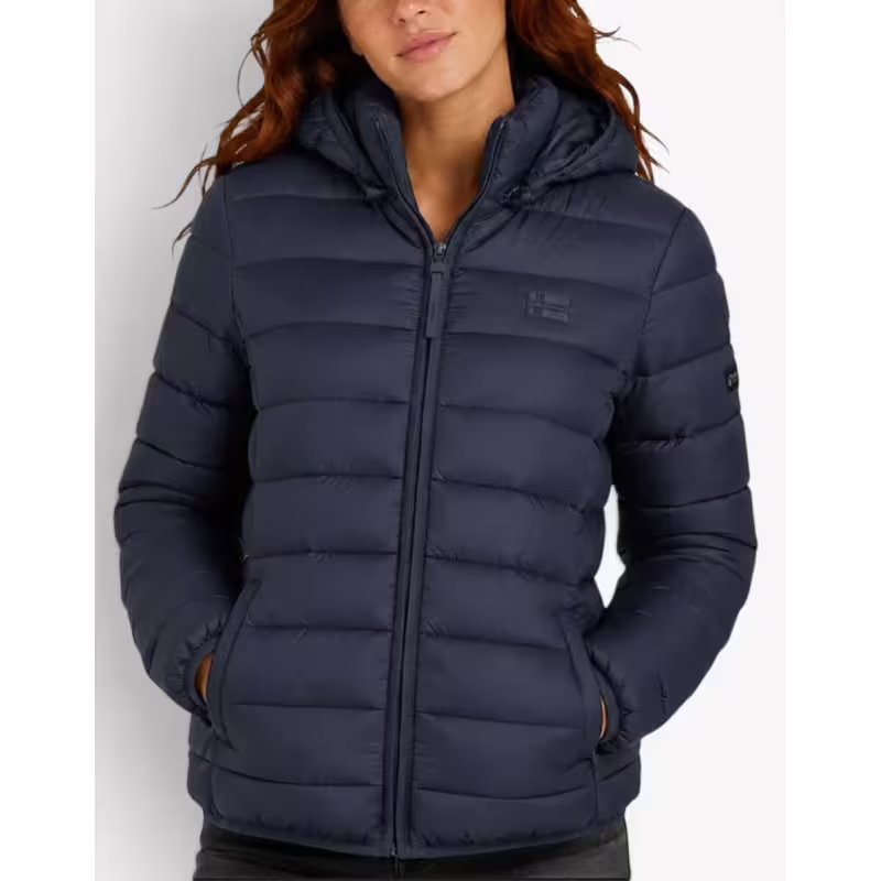 GEOGRAPHICAL NORWAY Atichoko Puffer Hoodie Jacket Navy