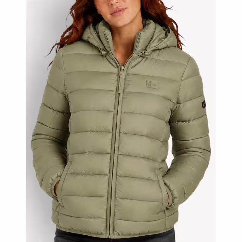 GEOGRAPHICAL NORWAY Atichoko Puffer Hoodie Jacket Olive