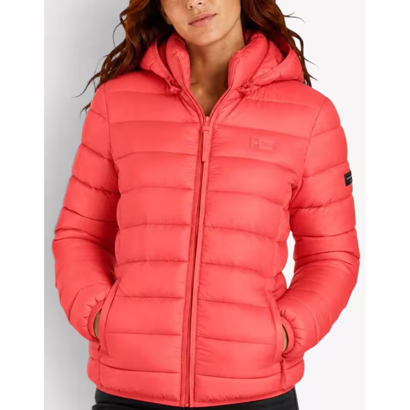 GEOGRAPHICAL NORWAY Atichoko Puffer Hoodie Jacket Red
